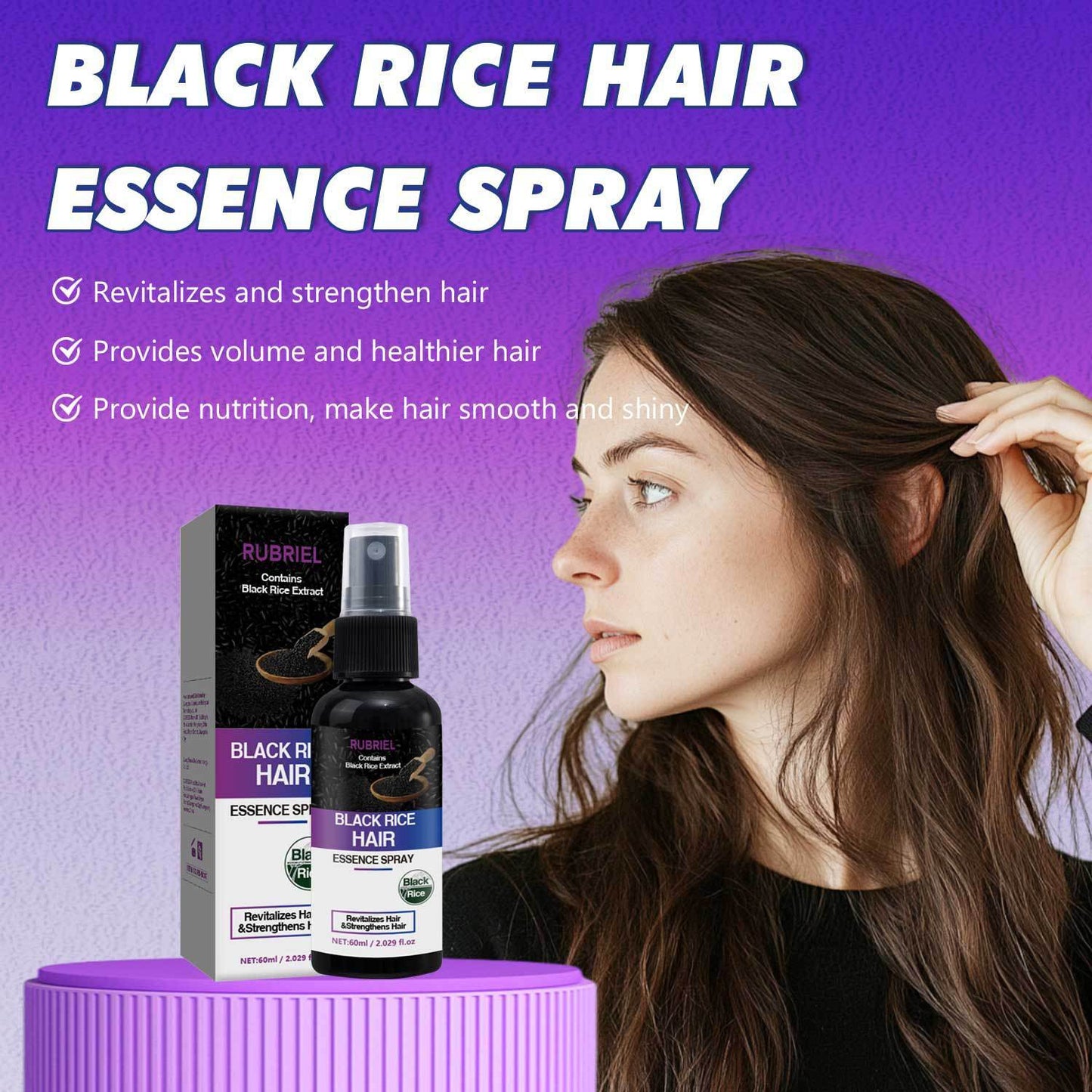 Black Rice Hair Spray 60ml