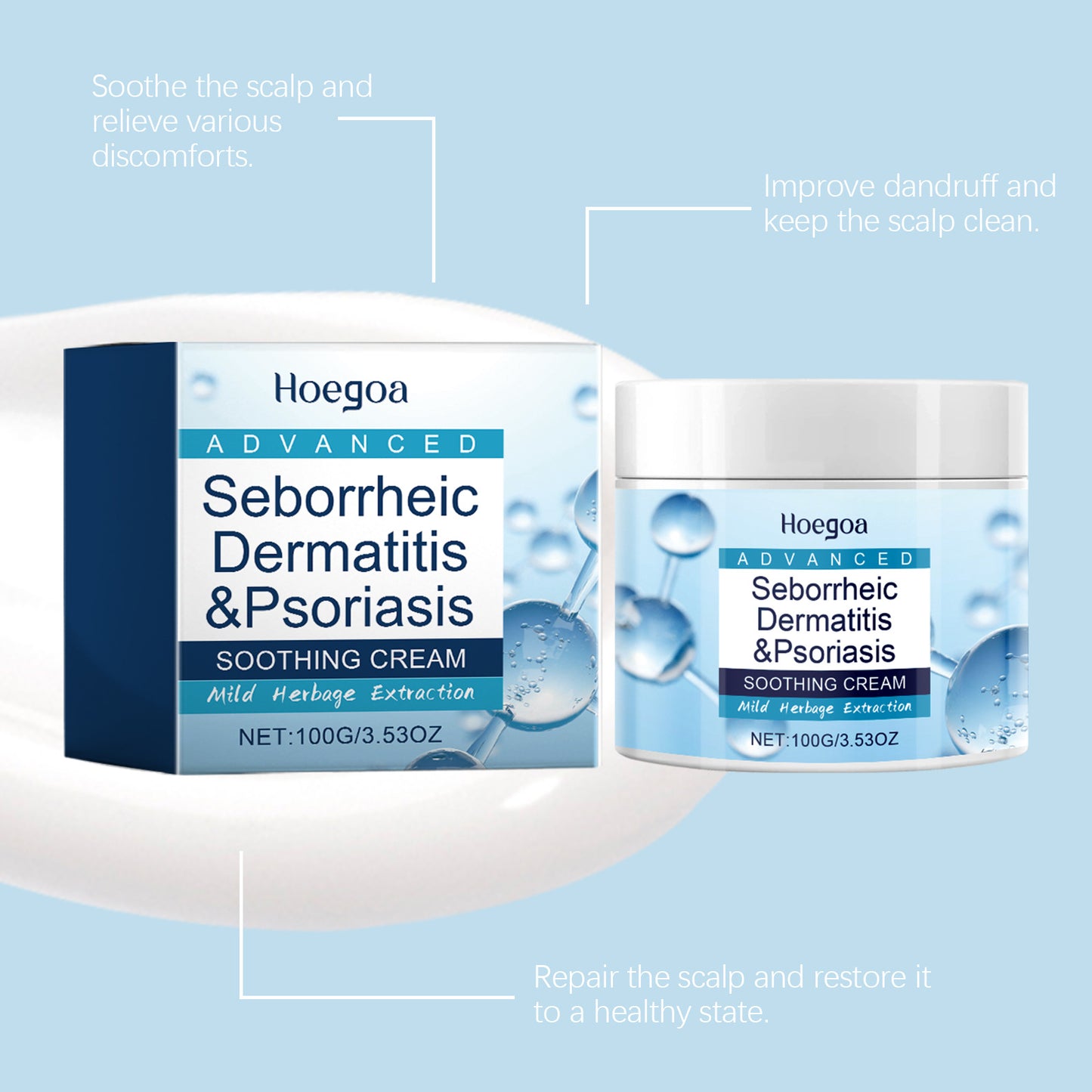 Gentle Nourishing Cleansing Repair Improvement Massage Scalp Reducing Dandruff Soothing Cream