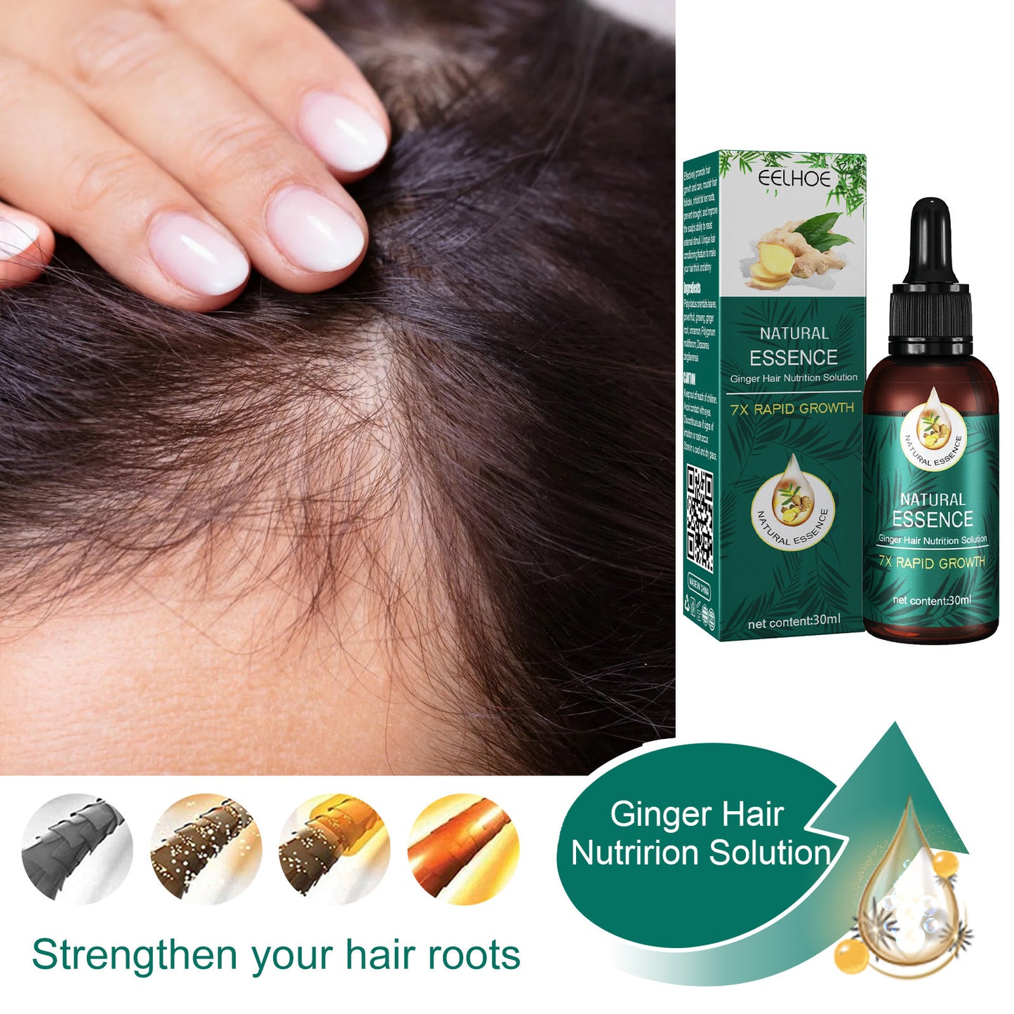 EELHOE Mature Ginger Up Hair Care Essential Oil