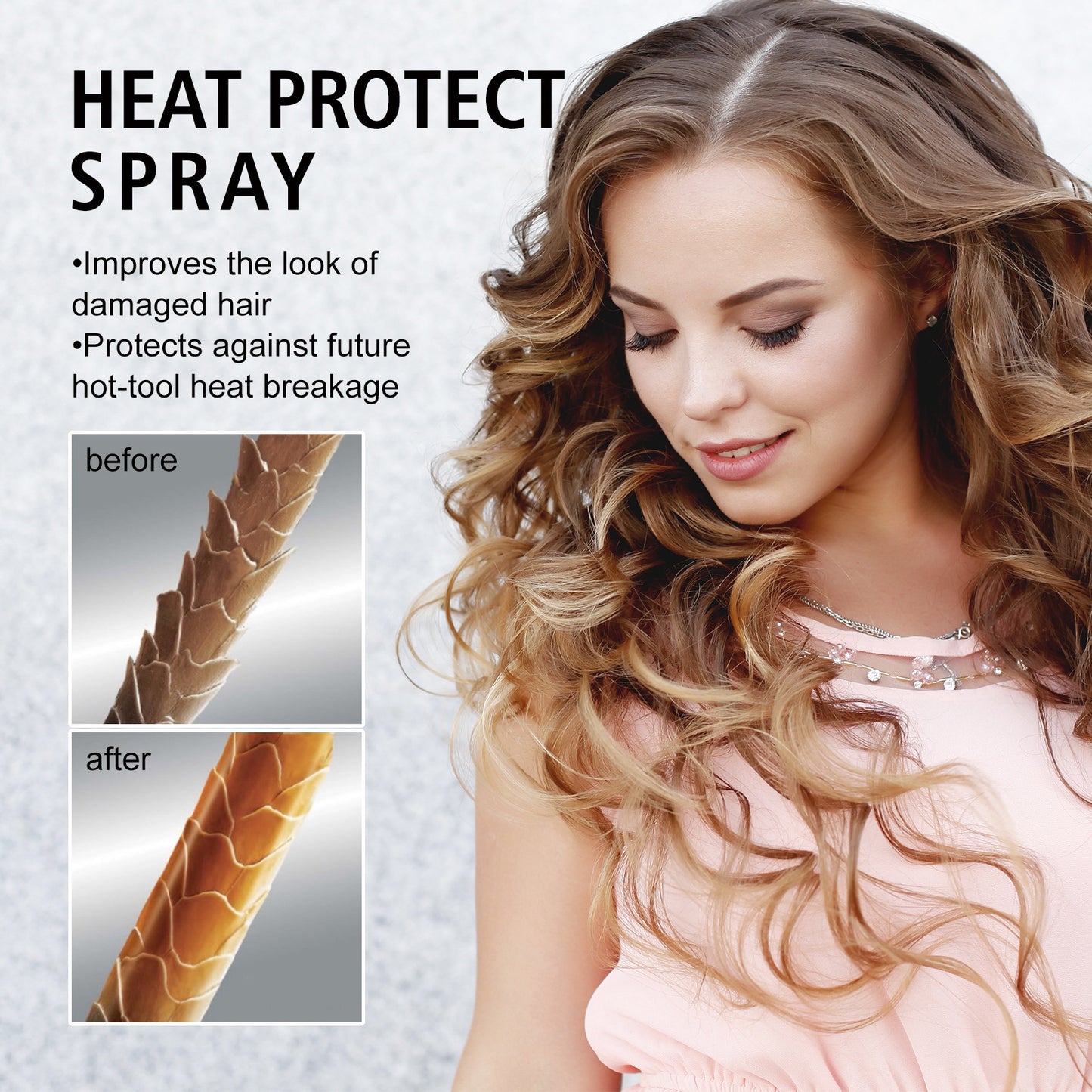 Hair Heat Insulation Protection Spray Curly Hair