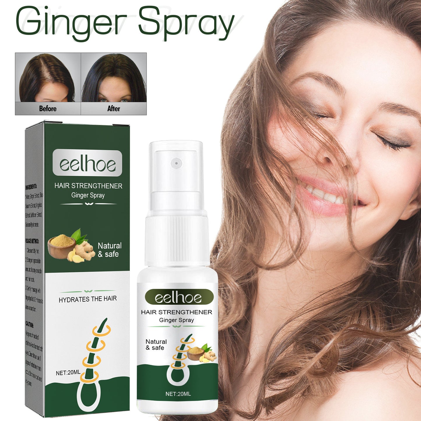 Hair Breaking And Nourishing Ginger Hair Sealing Spray