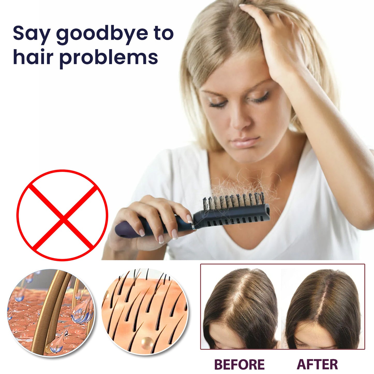 Hair Growth Spray Moisturizes Damaged Hair