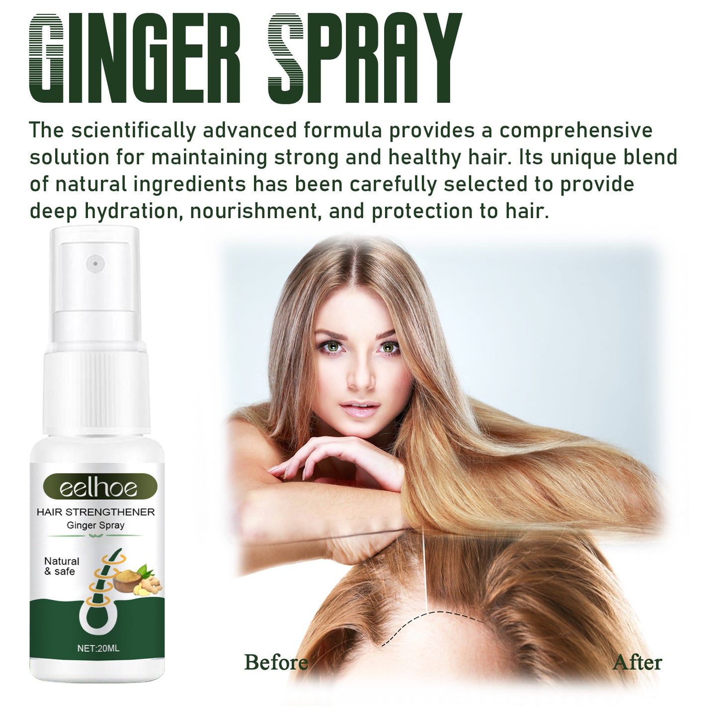 Hair Breaking And Nourishing Ginger Hair Sealing Spray